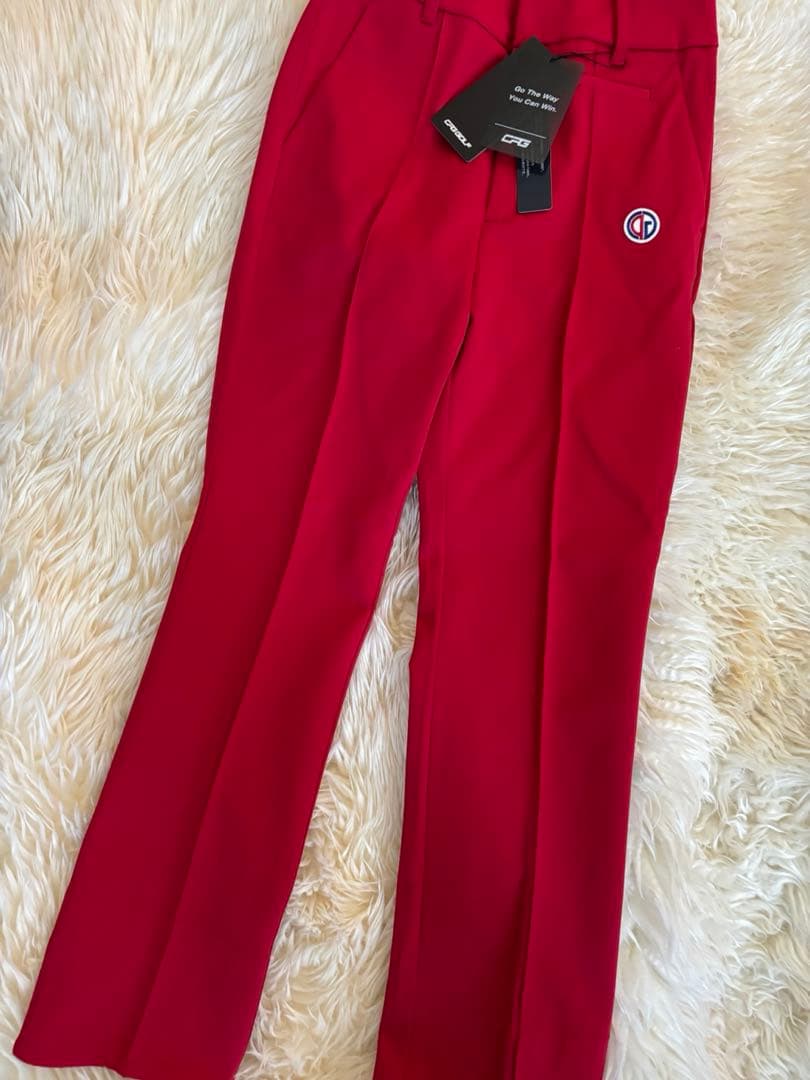 新品タグ付き⭐︎直営店限定カラー！CPG ハイストレッチフレアパンツ　レッド