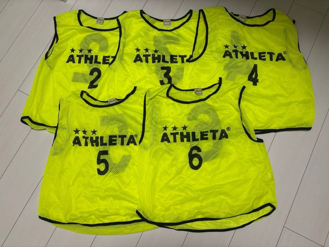 ATHLETA アスレタ　ビブス　イエロー　10枚　収納袋付き