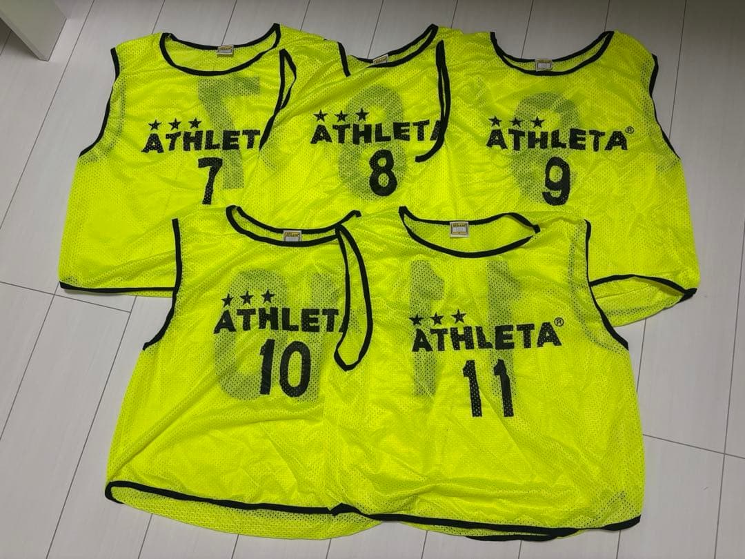 ATHLETA アスレタ　ビブス　イエロー　10枚　収納袋付き