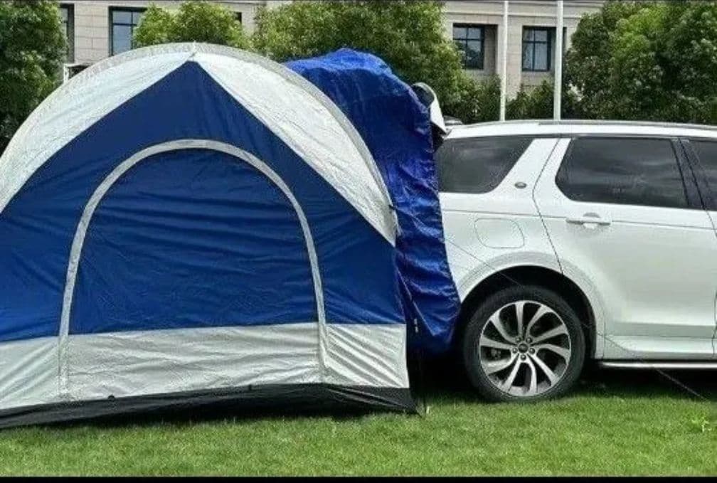 車と連結 屋根シート付 車中泊テント ハッチバックテント リアゲート