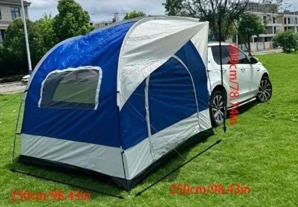車と連結 屋根シート付 車中泊テント ハッチバックテント リアゲート