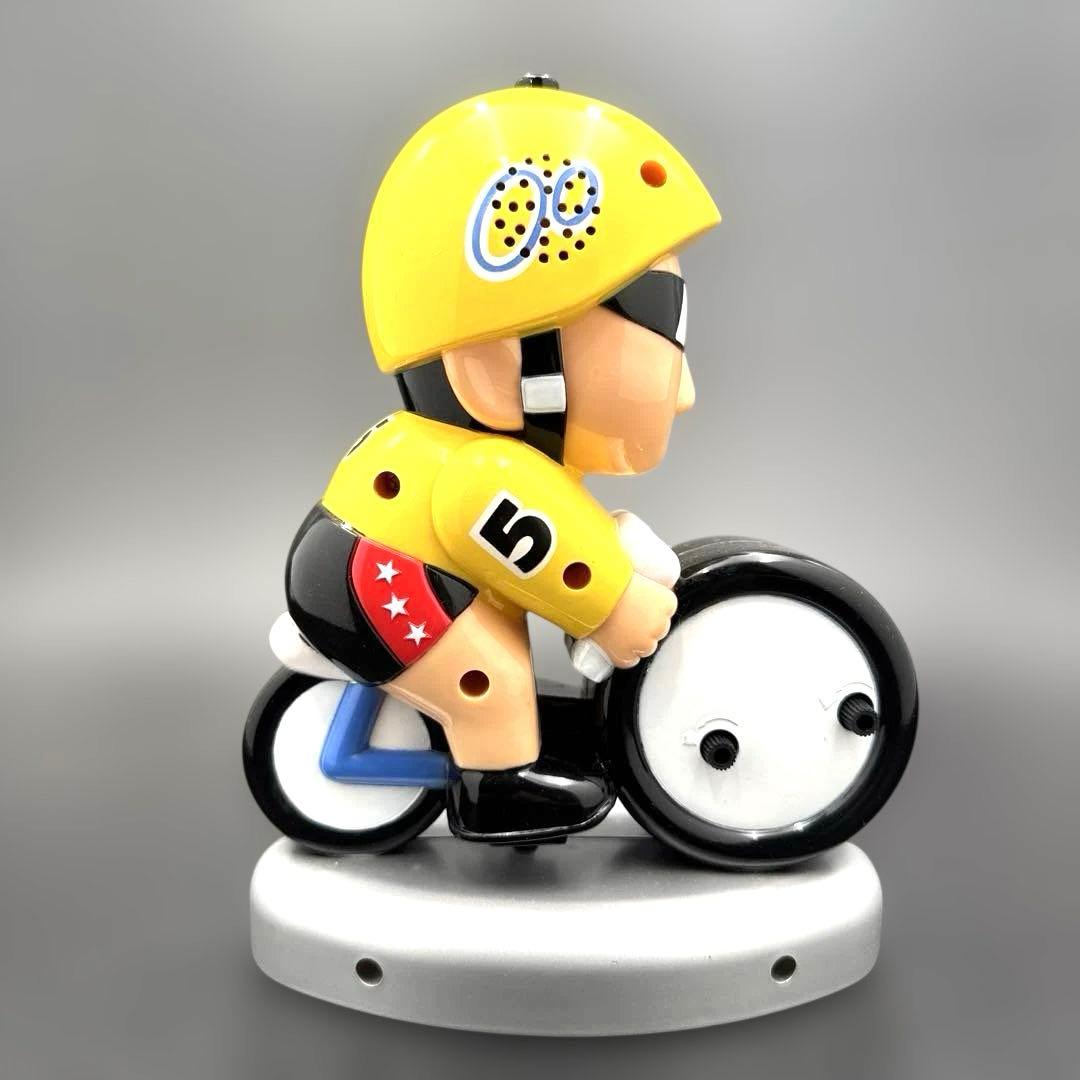 ★ 完動品 ケイリンマン 目覚まし時計 打鐘 箱付 黄色 5 ★