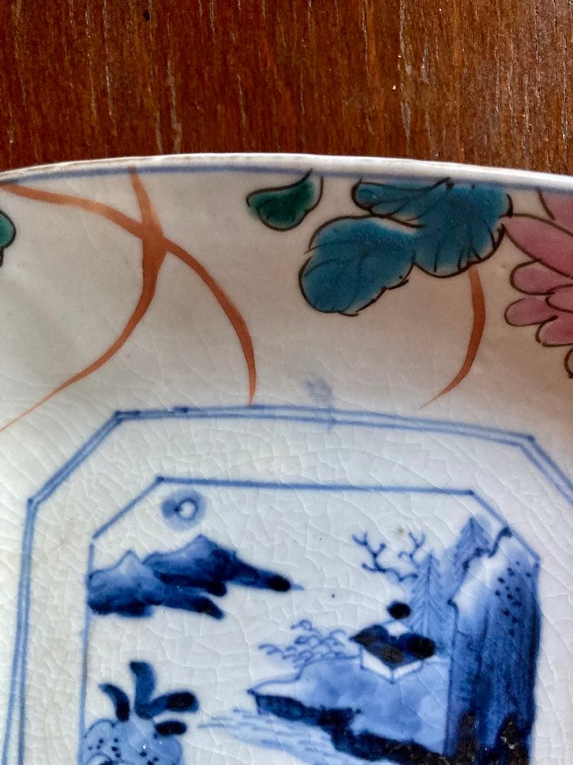 b 稀少　古伊万里　色絵　皿　骨董　アンティーク