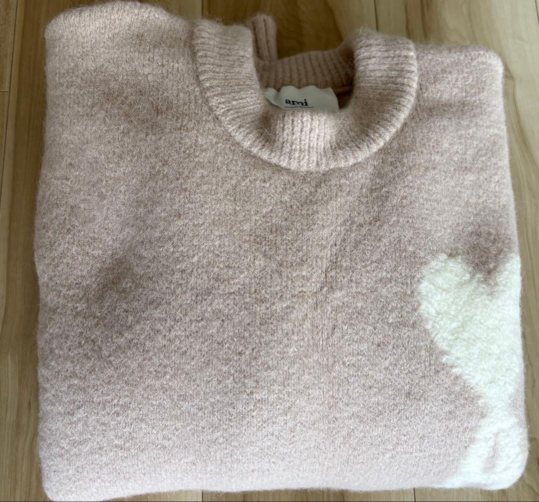amiparisハート刺繍セーター ピンク
