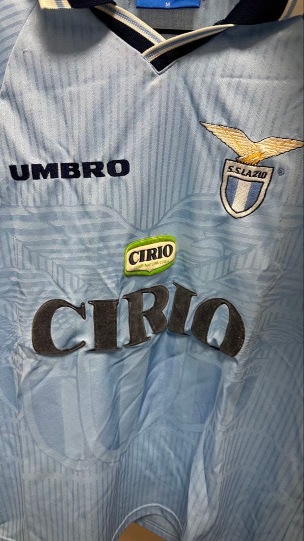 90s UMBRO ラツィオ ユニフォーム 襟付き CIRIO 水色 MセリエA