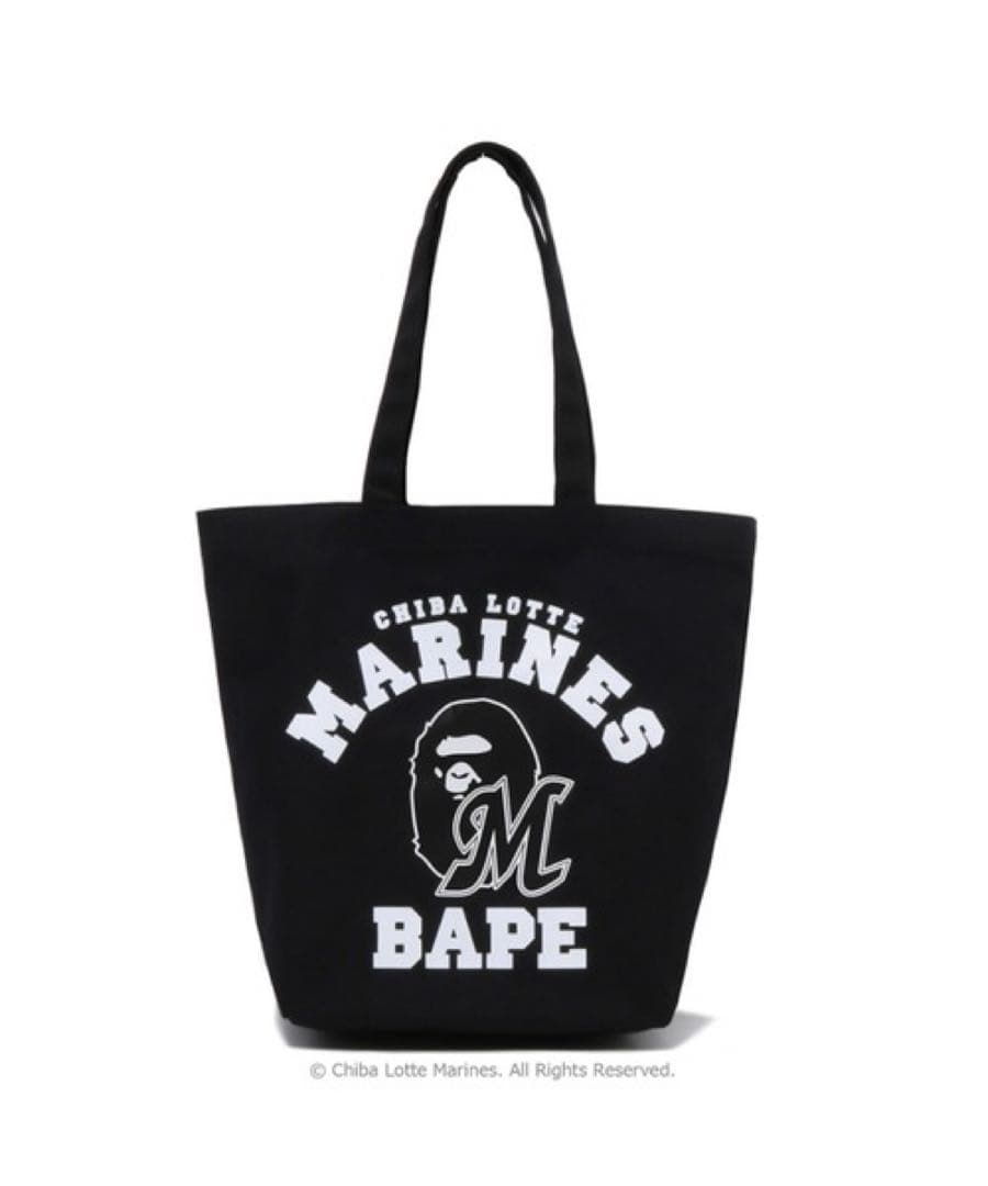 BAPE x 千葉 ロッテ マリーンズ トートバッグ　エイプ　新品未開封