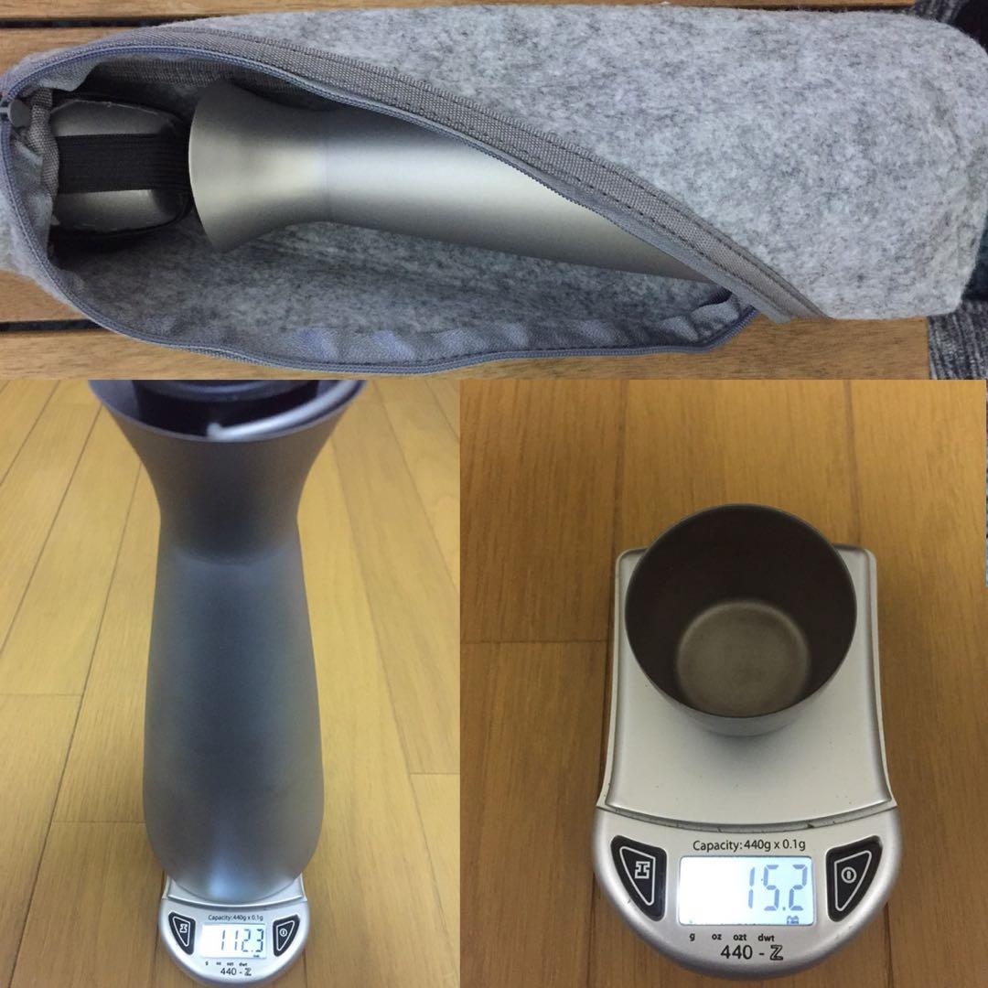 チタン徳利　titanium 　スキットル　酒筒　とっくり