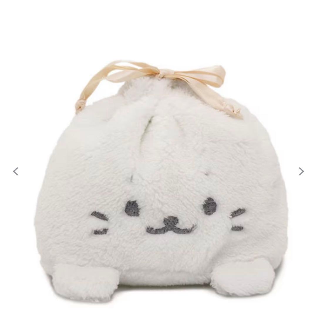しろたん もこもこ ポーチ 巾着 未使用