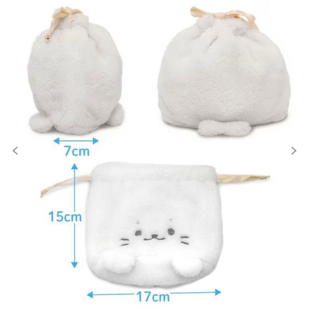 しろたん もこもこ ポーチ 巾着 未使用