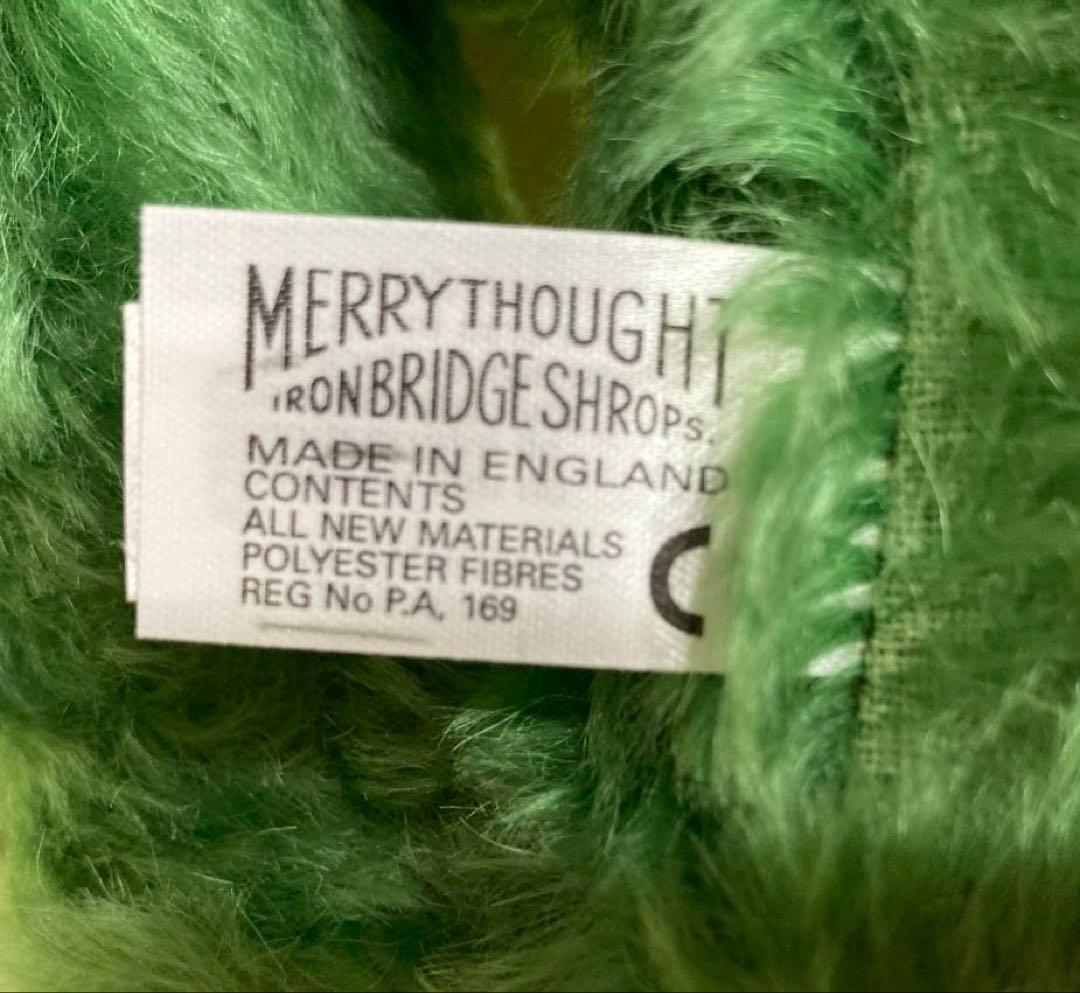 Merrythought チーキー グリーンビーン アンティーク　緑　テディ