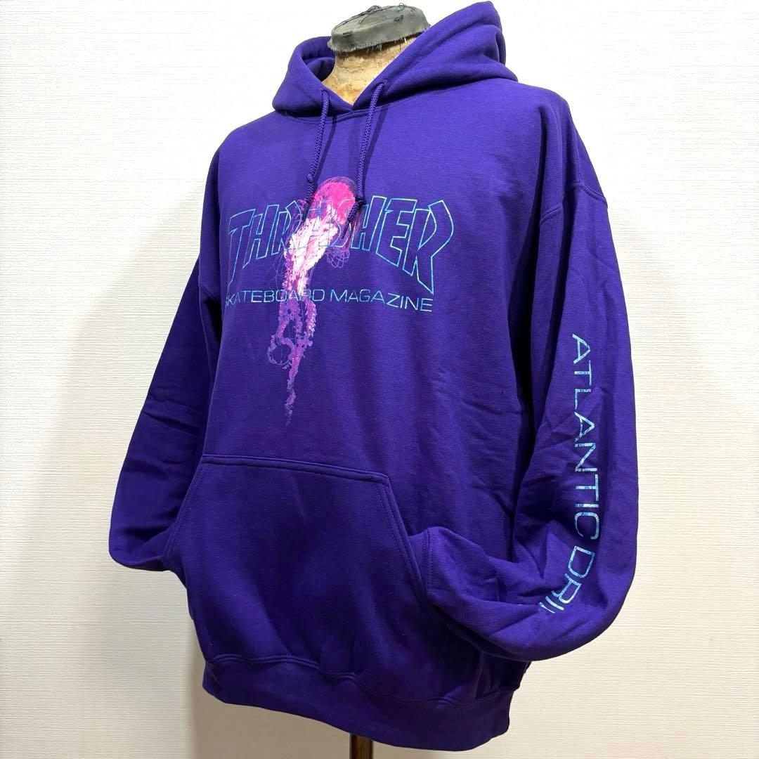 L 新品 希少 コラボ THRASHER ATLANTIC DRIFTパーカー