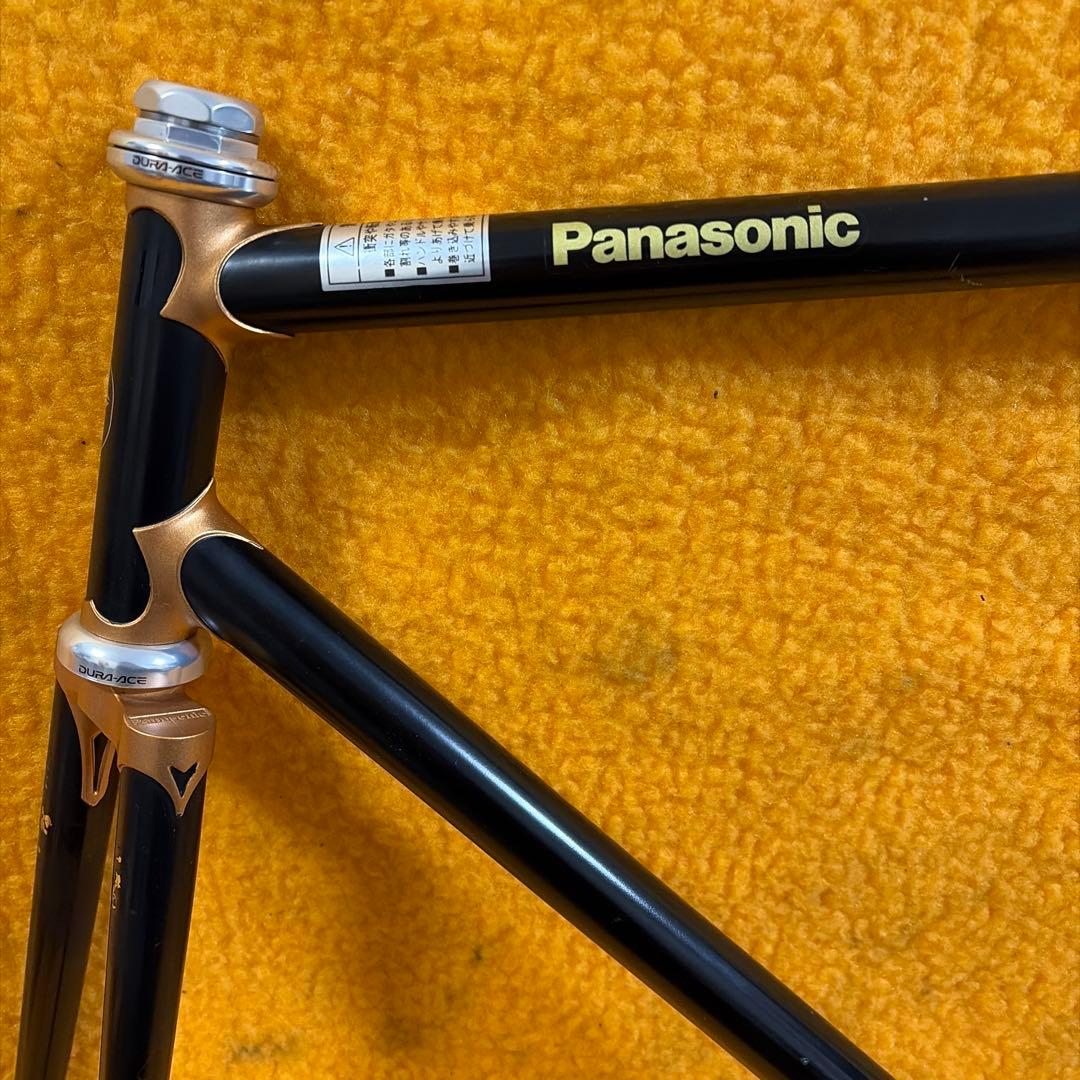 Panasonic ピスト・シングルスピードフレーム　ブラック&ゴールド