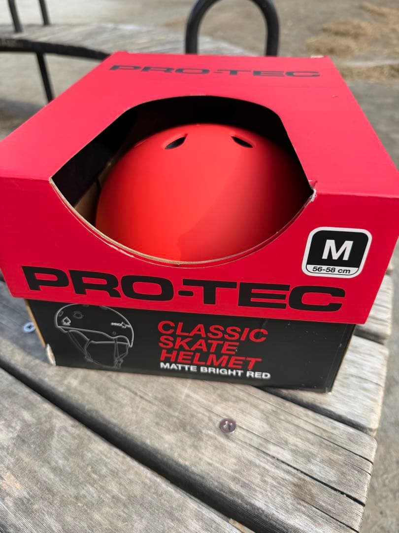 プロテック スケボーヘルメット M マット赤 新品未使用