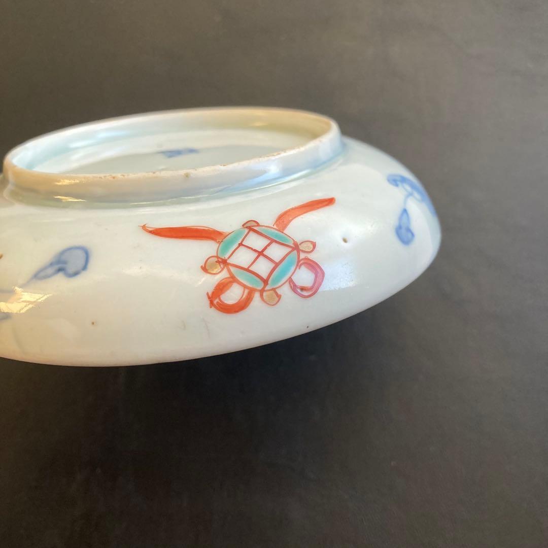 色絵鶉陰陽文皿　第一陶器、柿右衛門や古伊万里や天王窯、九谷焼や大聖寺伊万里好きに