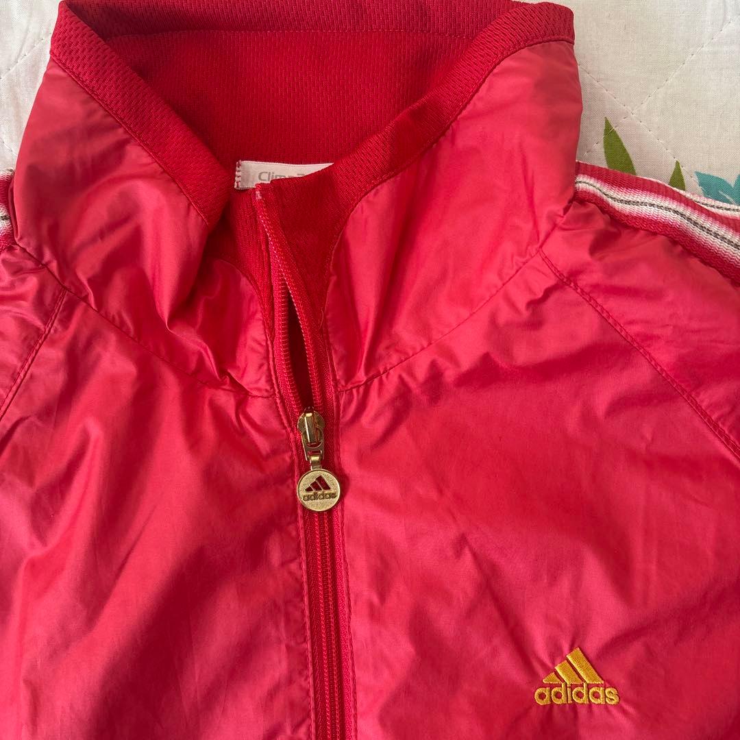 adidas レディース　ウィンドーブレイカー上下セット　ピンクL