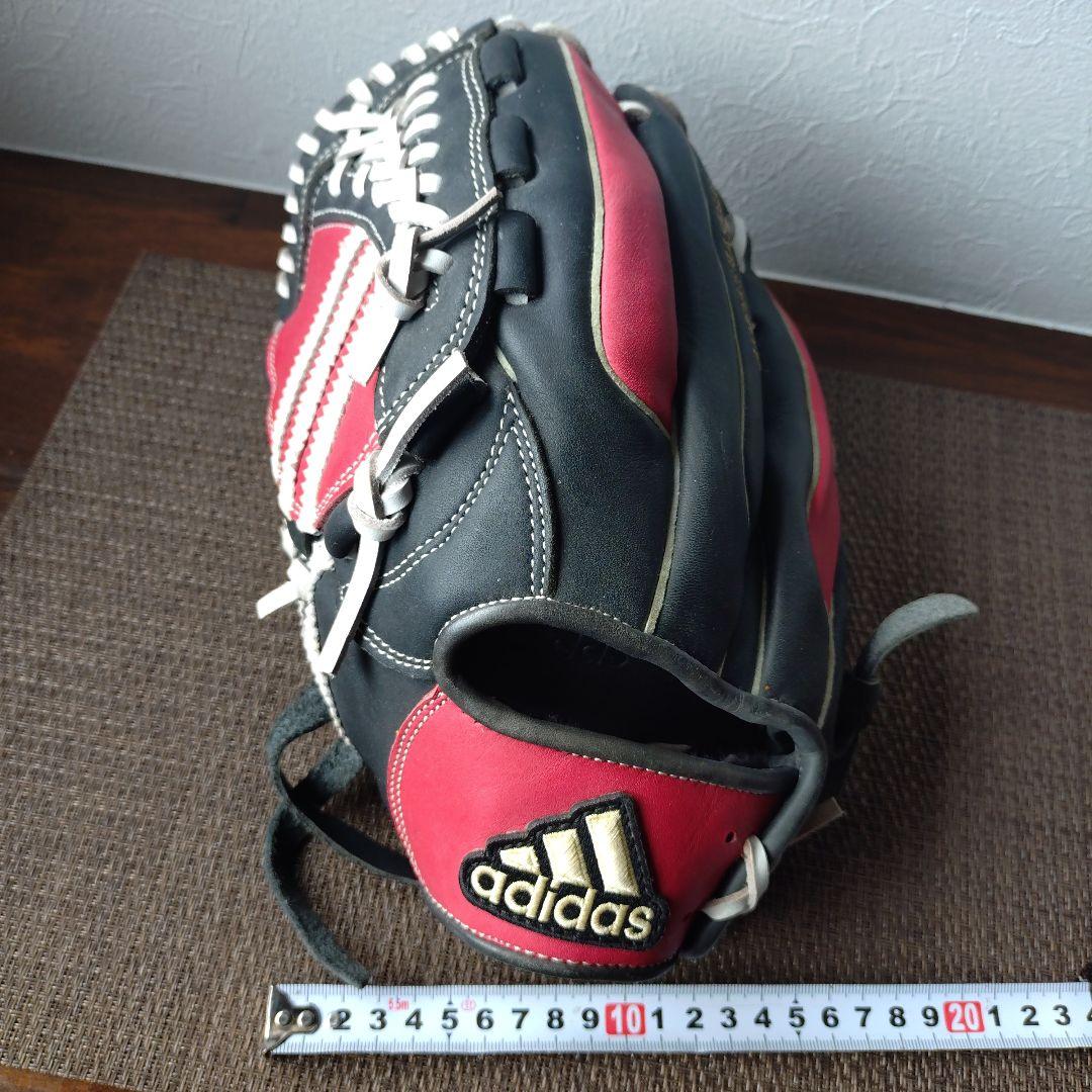 adidas adizero 軟式グローブ 黒/赤 左投げ用