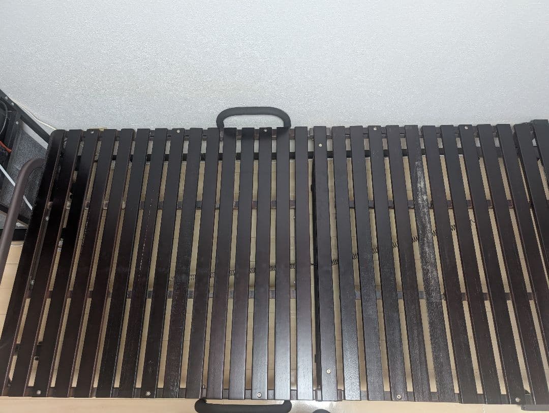 折りたたみベッド ダークブラウン シングルサイズ