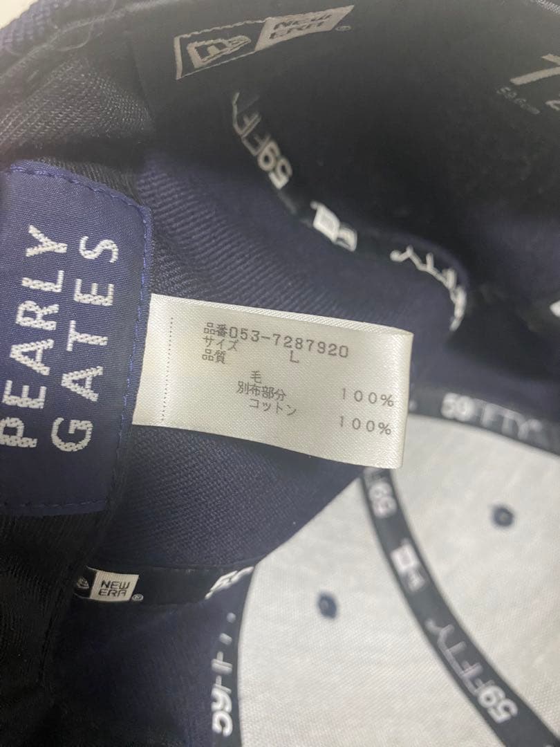 PEARLY GATES xNEWERA 59FIFTY キャップ ネイビー L