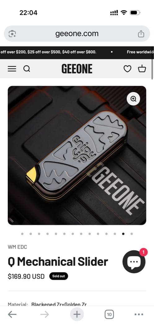 「正規品」WM EDC Q 絶版限定　フィジェットトイ　ジルコニウム製