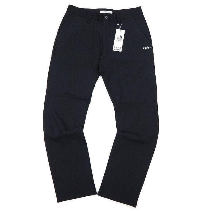 新品 ナノ ユニバース ゴルフ 裏起毛 ストレッチ 5ポケット パンツ 黒 XL