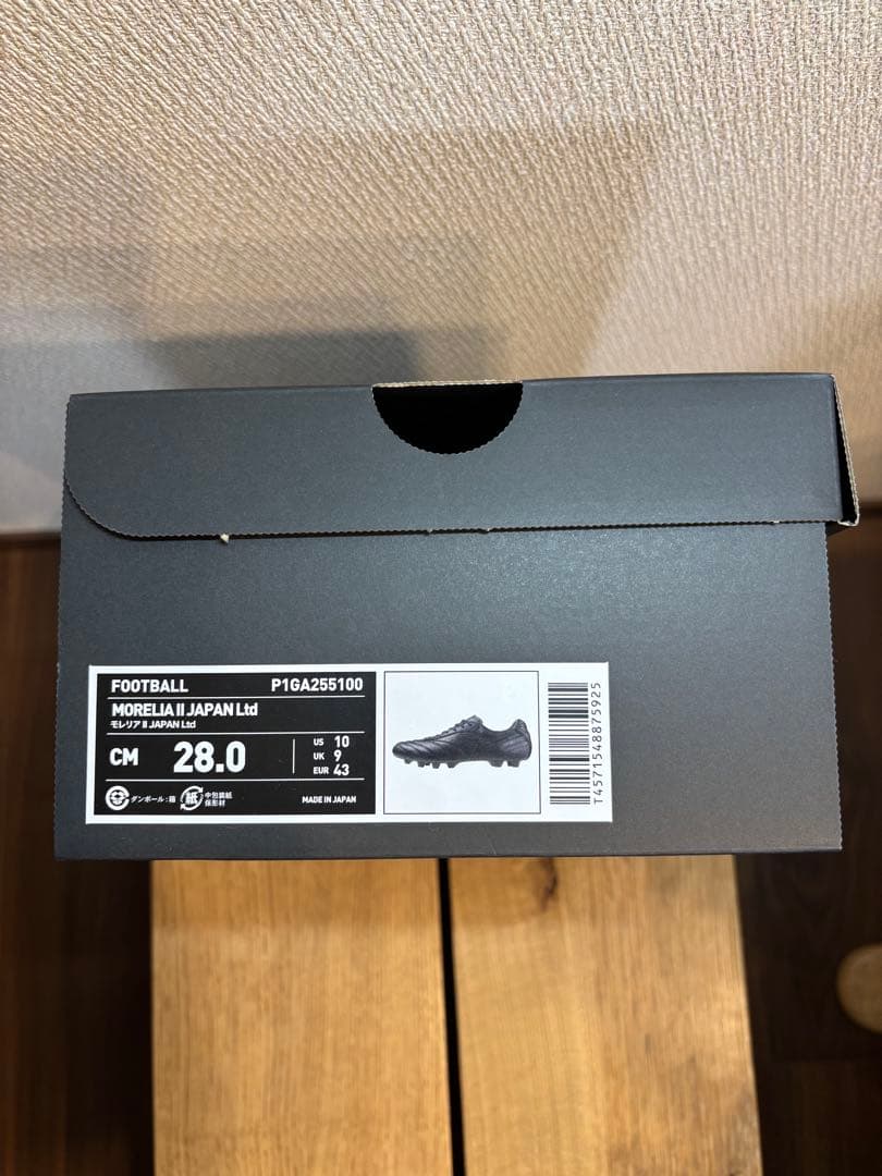 【美品・限定】MIZUNO モレリア II JAPAN 28cm 天然芝1回使用