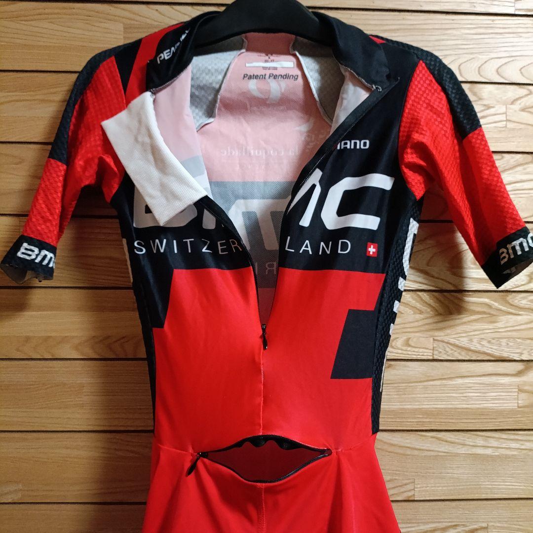 支給品　BMC　半袖スキンスーツ　PEARL iZUMi　ロードスーツ　XS