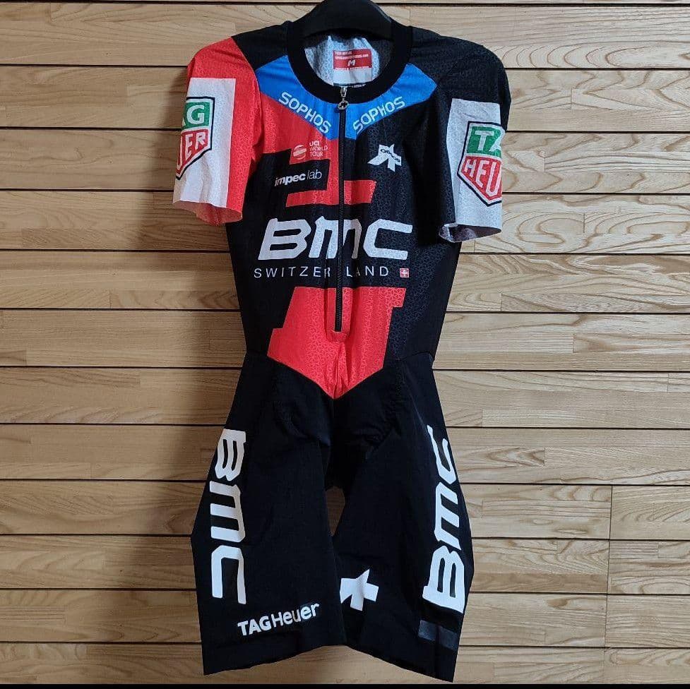 支給品　BMC　半袖スキンスーツ　PEARL iZUMi　ロードスーツ　XS