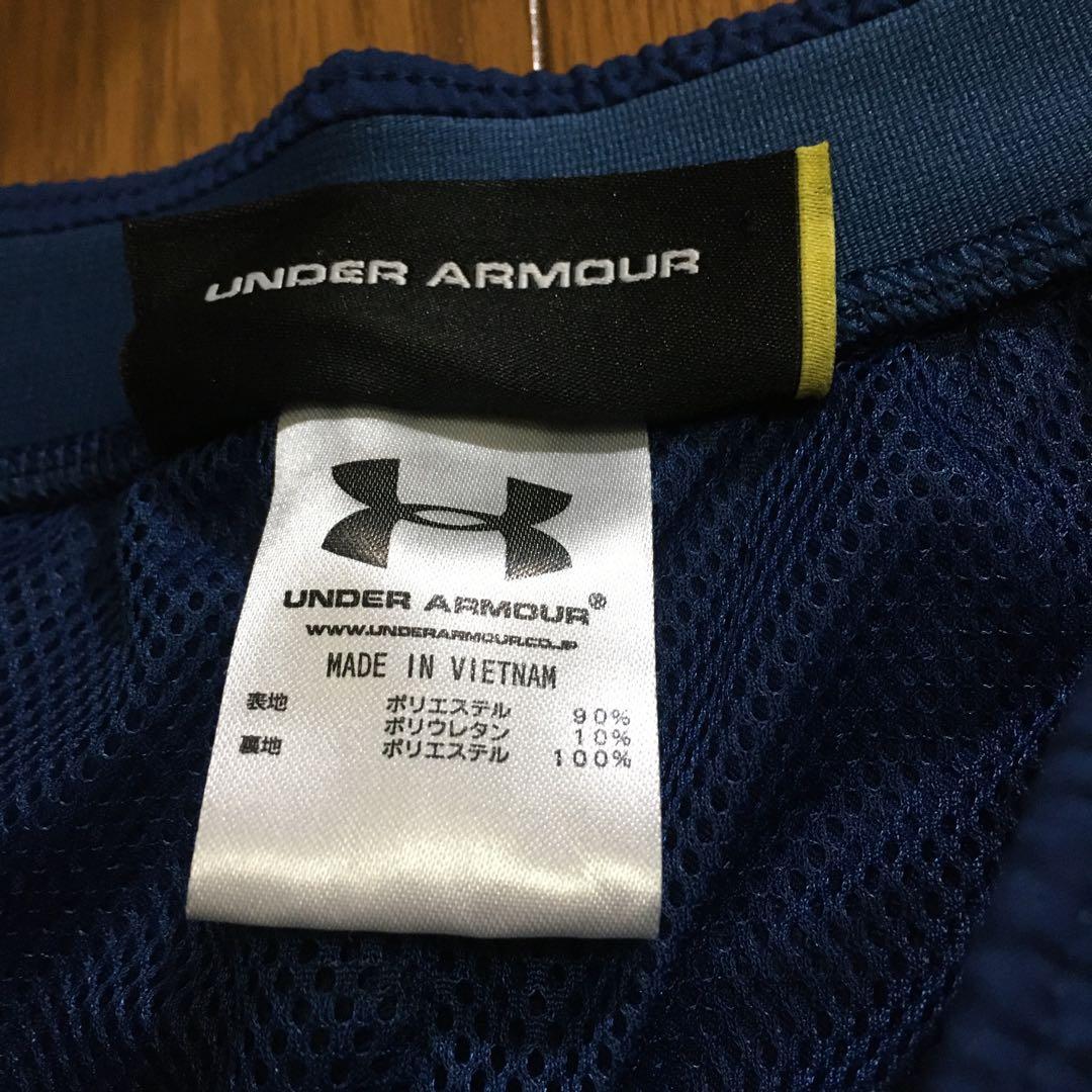 UNDER ARMOUR ジャージパンツ 下　レディースＭ　ネイビー/オレンジ