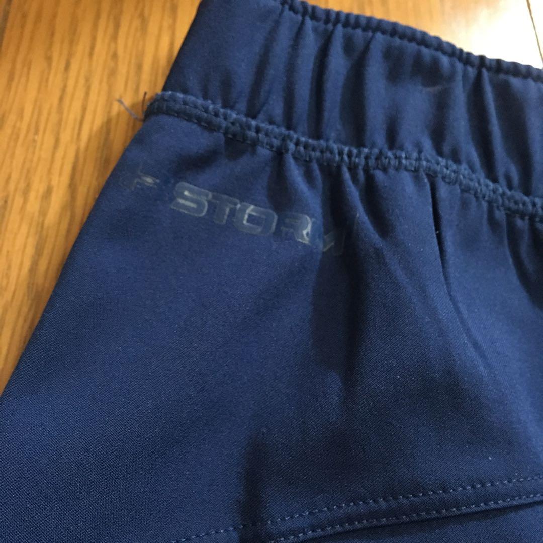 UNDER ARMOUR ジャージパンツ 下　レディースＭ　ネイビー/オレンジ