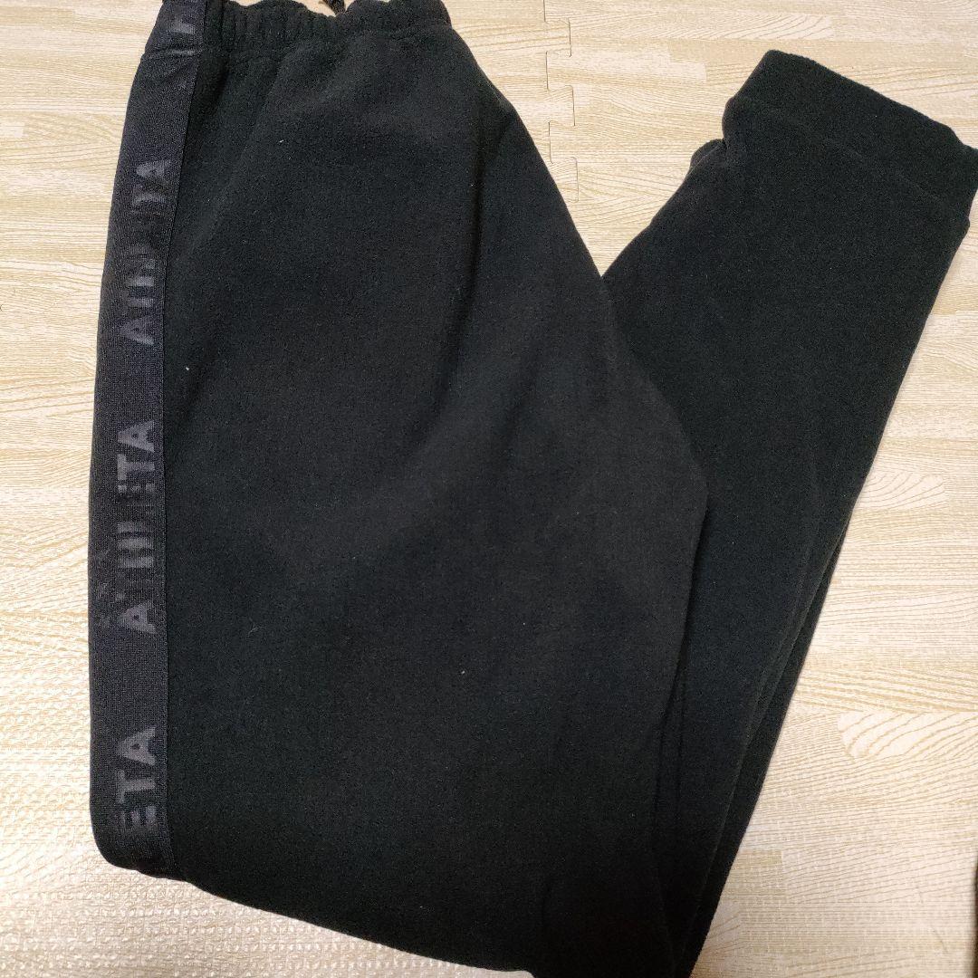 新品 ATHLETA アスレタ FUK-24 SW 裏起毛 上下 黒 L