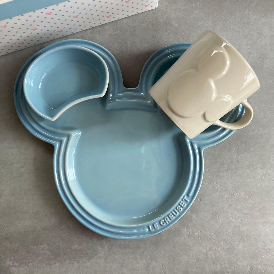 LE CREUSET ミッキーマウス 耐熱テーブルウェア 食器セット　ブルー
