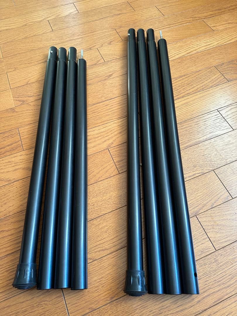 【スノーピーク】　ウィングポール240㌢＋280㌢セット(ブラック)
