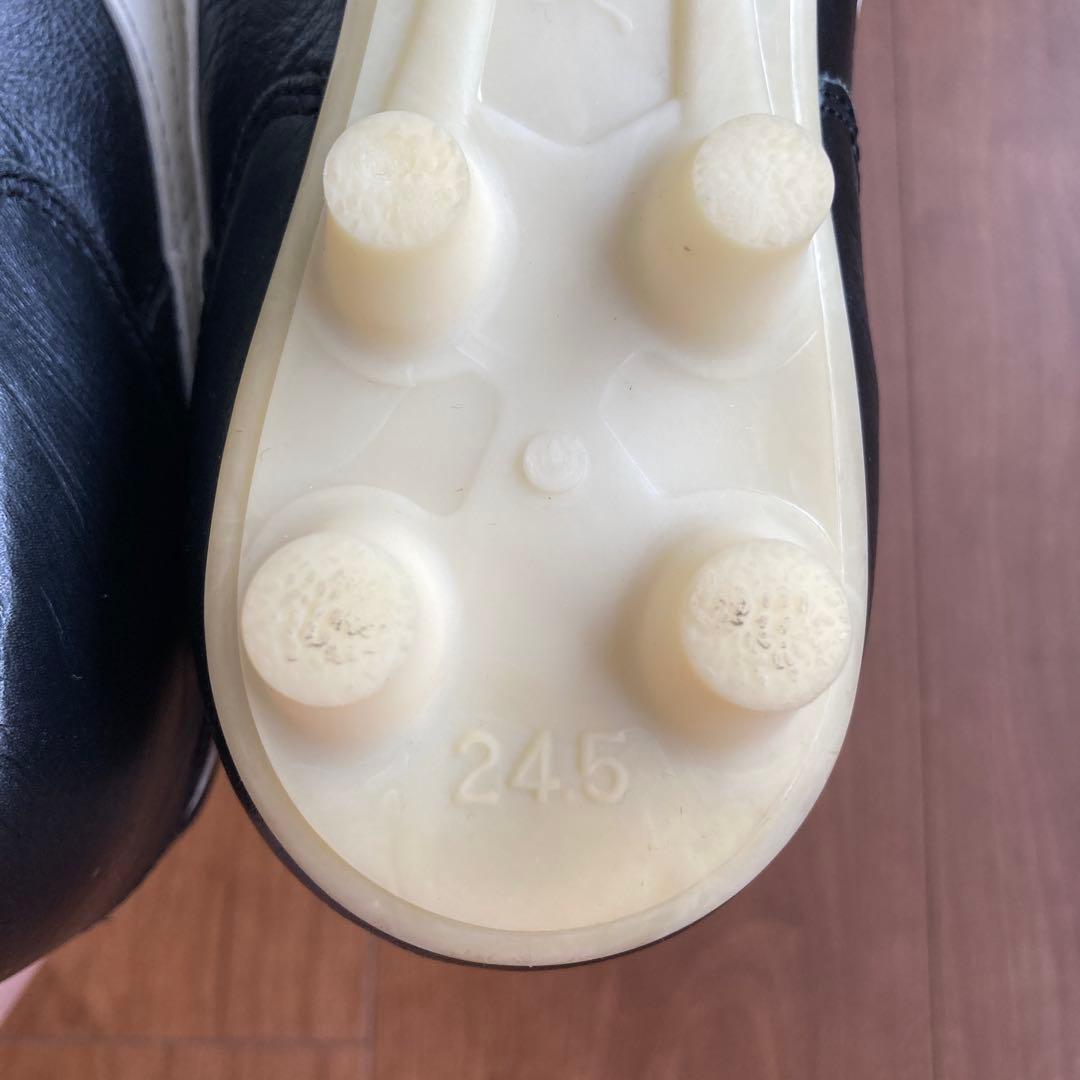 PUMA プーマ　サッカーシューズ　スパイク　２４．５㎝ ブラック　日本製