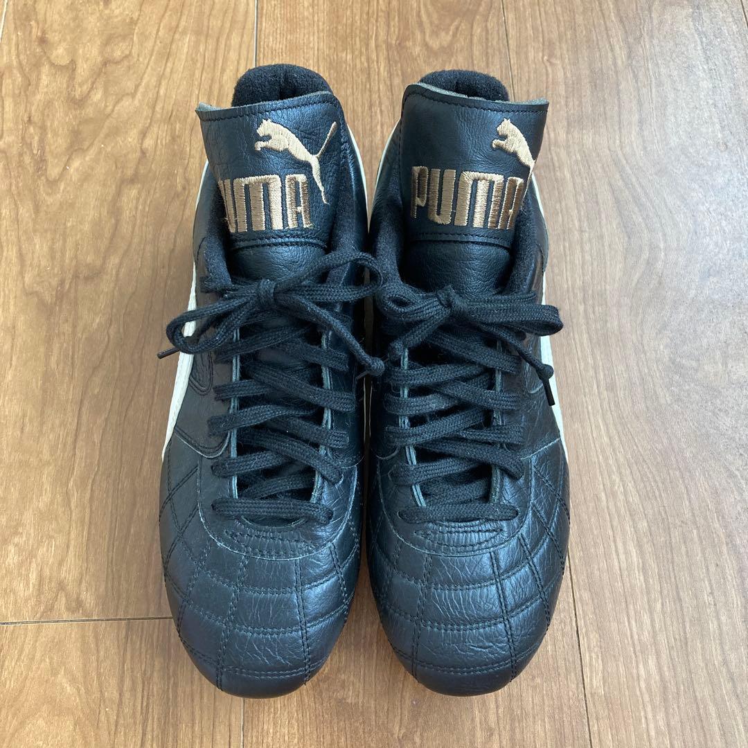 PUMA プーマ　サッカーシューズ　スパイク　２４．５㎝ ブラック　日本製