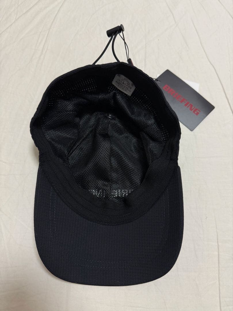 [新品]BRIEFING パフォーマンスキャップ　ブラック　ドローコード付き