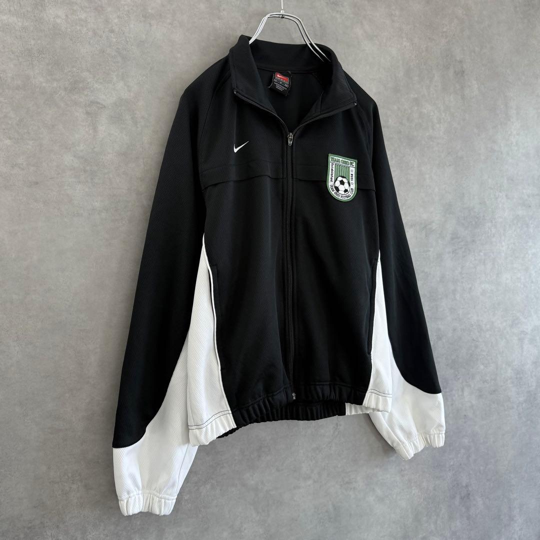 90s OLD NIKE ナイキ トラックジャケット ブラック×ホワイト S