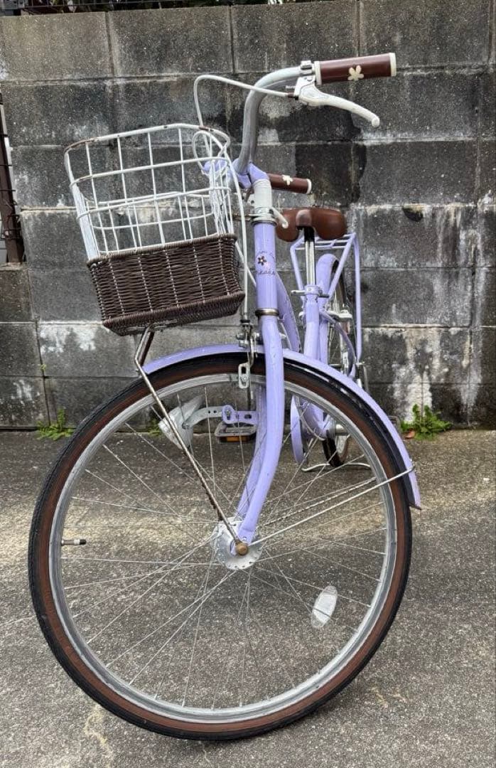 自転車　24インチ　ラベンダー