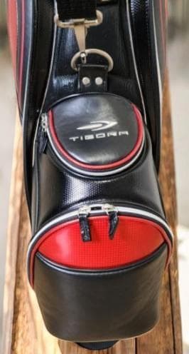 送料無料/美品　TIGORA ゴルフバッグBLACKｘRED