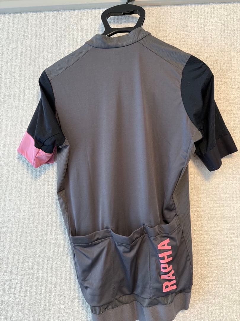 Rapha Medium グレー ピンク サイクリングジャージ　メンズ