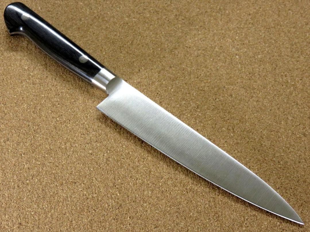 関の刃物 ペティナイフ 150mm 伊勢屋治平 果物包丁 口金 両刃 黒パッカー