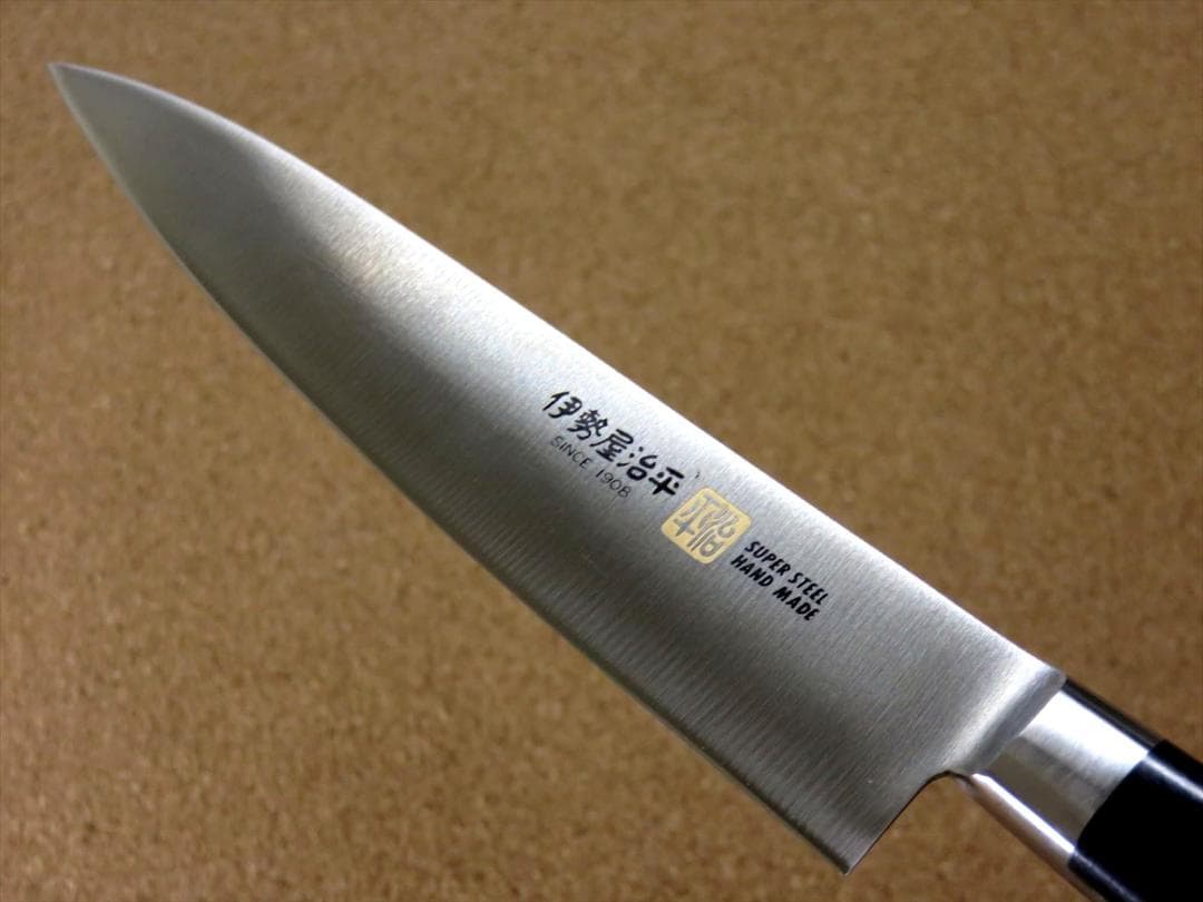 関の刃物 ペティナイフ 150mm 伊勢屋治平 果物包丁 口金 両刃 黒パッカー