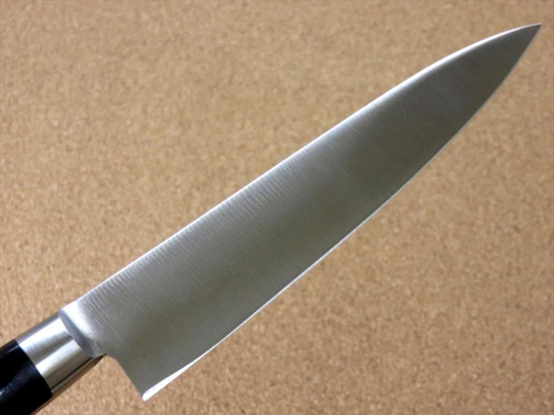 関の刃物 ペティナイフ 150mm 伊勢屋治平 果物包丁 口金 両刃 黒パッカー