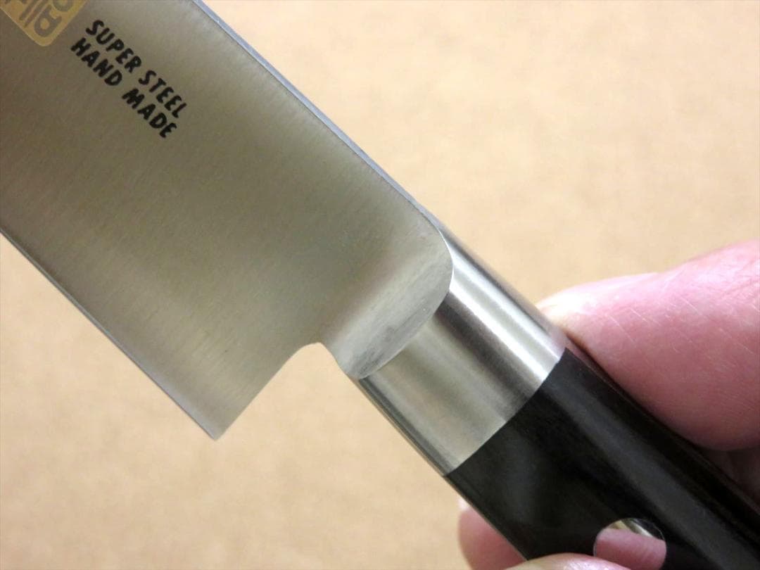 関の刃物 ペティナイフ 150mm 伊勢屋治平 果物包丁 口金 両刃 黒パッカー