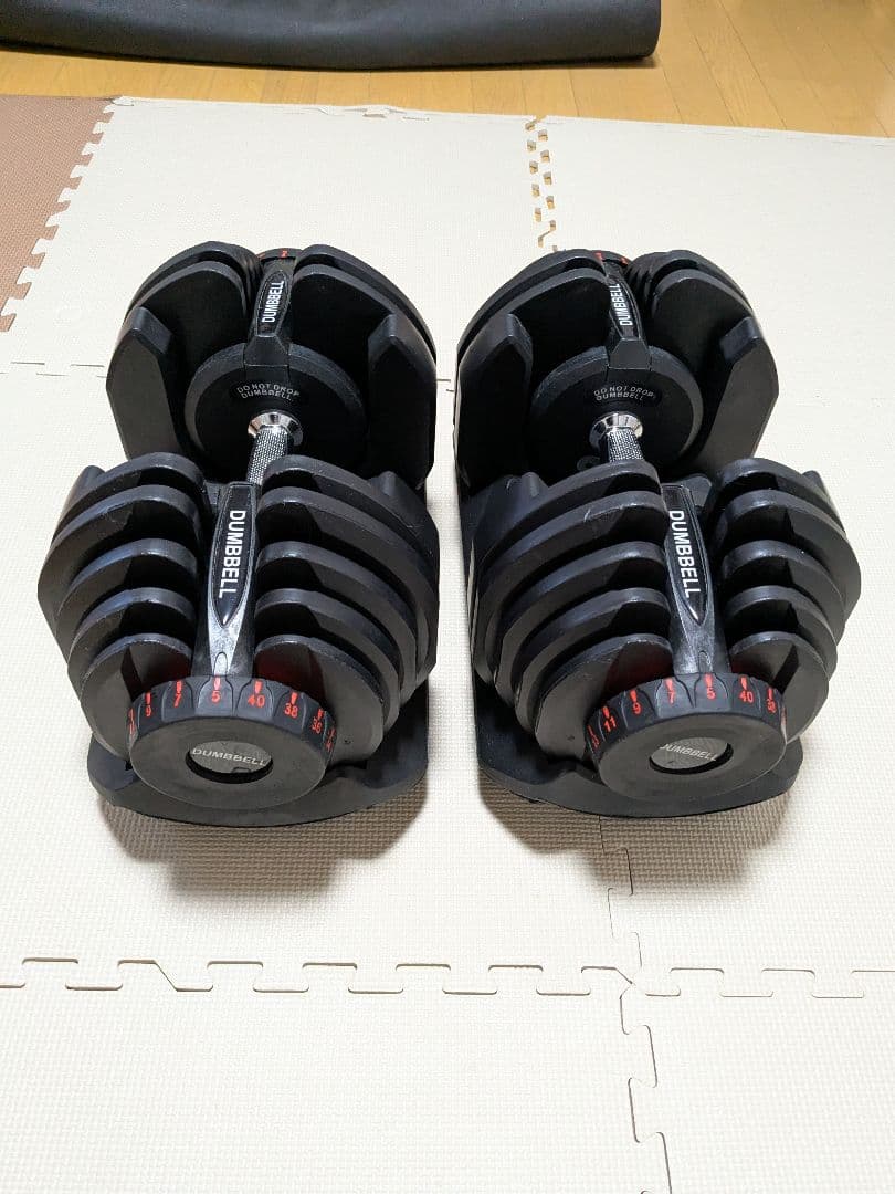 DUMBBELL 可変式ダンベル 5-40kg 17段階 片側①