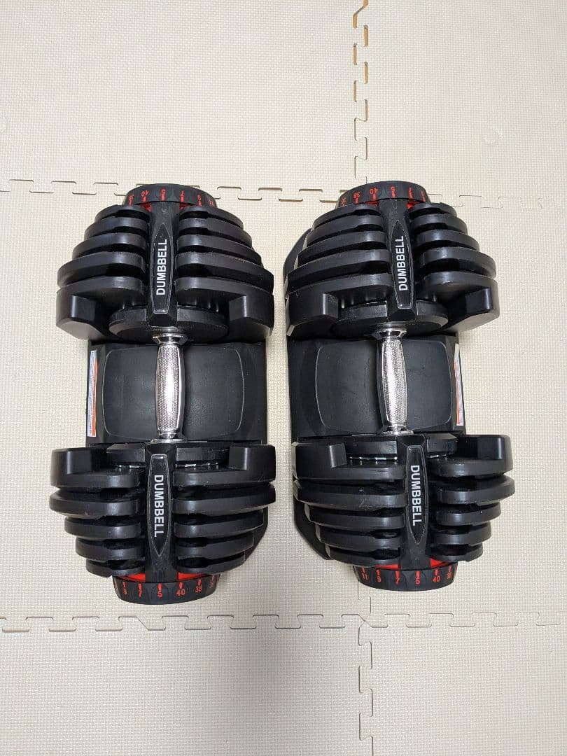 DUMBBELL 可変式ダンベル 5-40kg 17段階 片側①