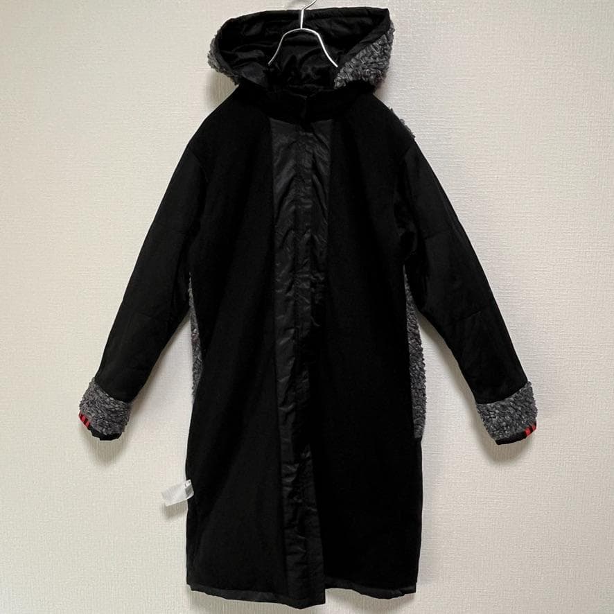 【良品】 adidas バックロゴ ３ストライプス ベンチコート キッズ 160