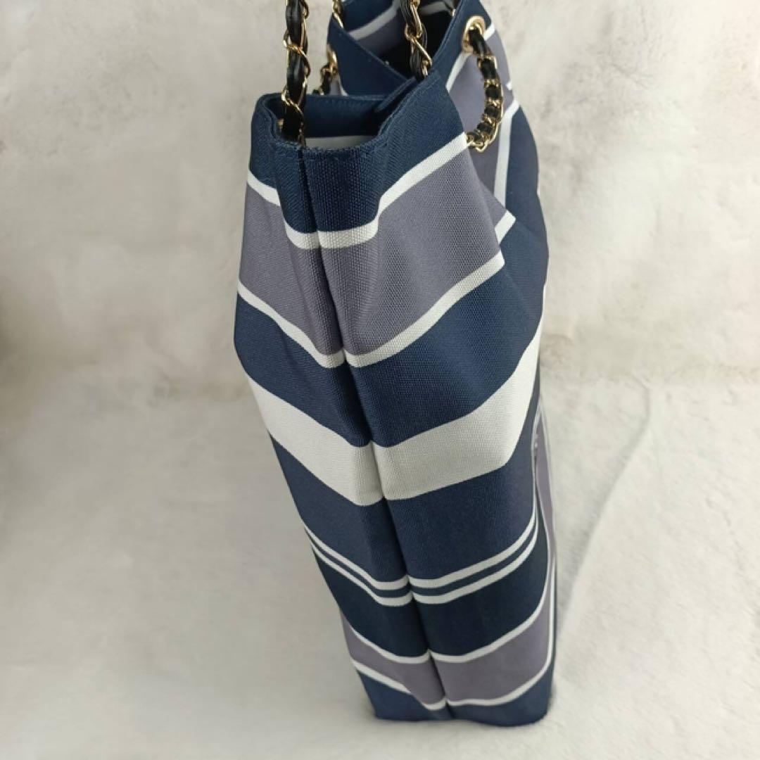CHANEL ストライプ チェーントートバッグ ノベルティ