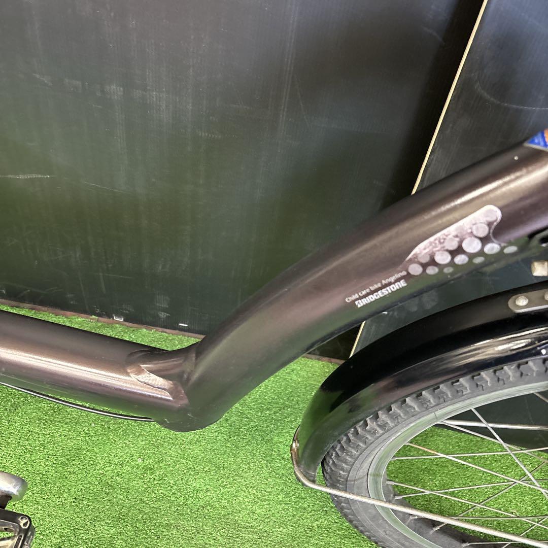 前子供乗せ自転車 BS Angelino ブラウン 3人乗り対応　89