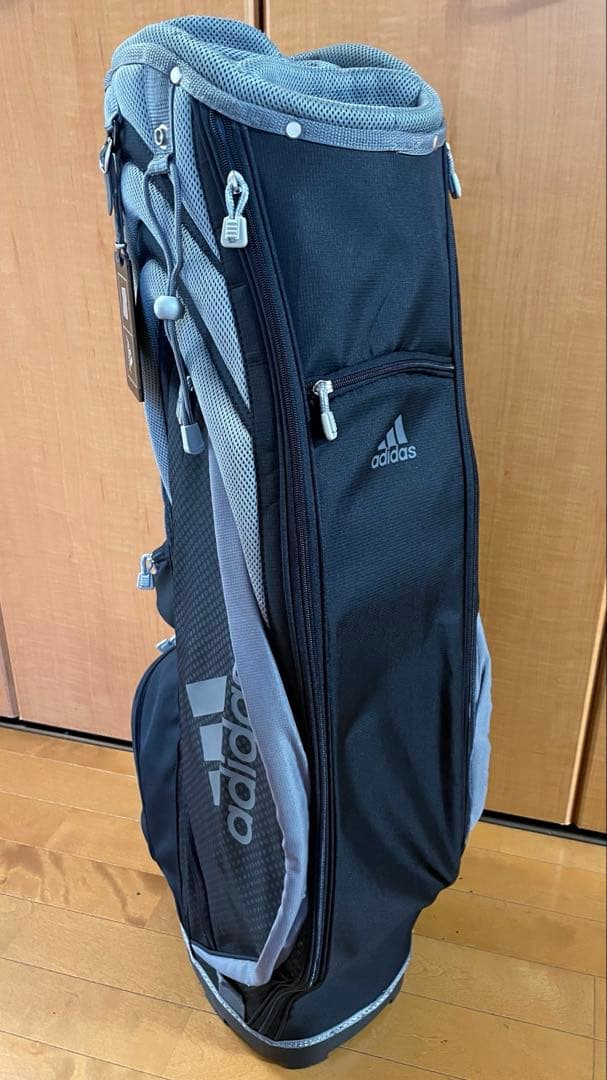 アディダス ゴルフ キャディバッグ 軽量 9型 ブラック フード付 adidas