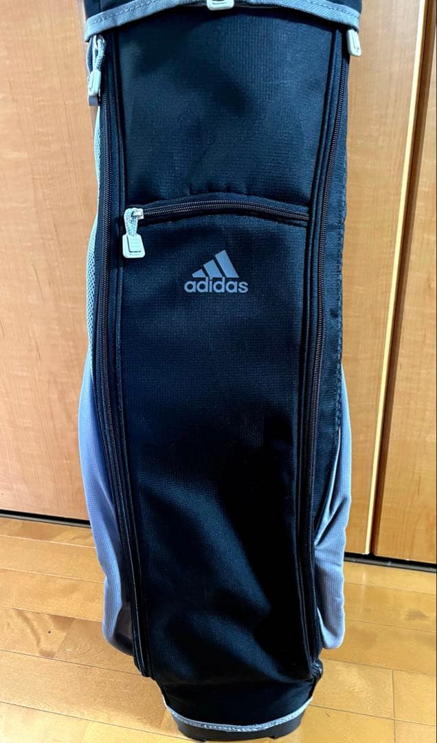 アディダス ゴルフ キャディバッグ 軽量 9型 ブラック フード付 adidas